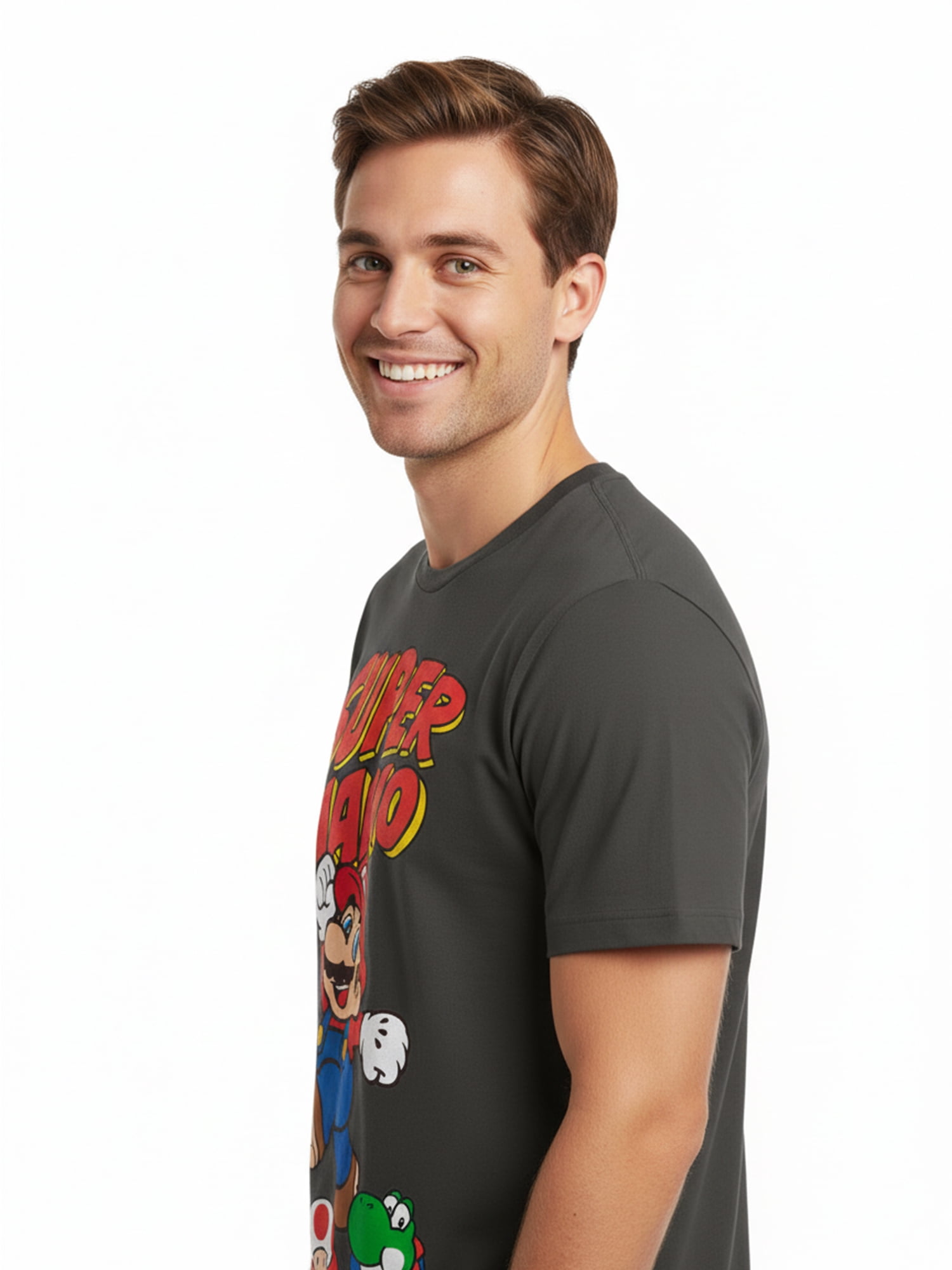 Nintendo Super Mario, Men's & Big Men's Graphic Tee, Jump Friends, Sizes S-3XL