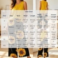 thumbnail image 3 of Costeam Womens Solid Color Pleated Sleeveless Top Sunflower Print Wide Leg Capri Pants Two Piece Set Hidden Side Pockets Relaxed Fit Lightweight Casual Coordinate Outfit, 3 of 6