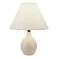 thumbnail image 1 of Ore International 623 13 in. Ceramic Table Lamp - Ivory with Coolie Lamp Shade, 1 of 1