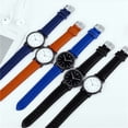 thumbnail image 3 of Resicozy Womens Wrist Watches Casual Fashion Solid Color Quartz Watch Ladies with PU Leather Blue, 3 of 4