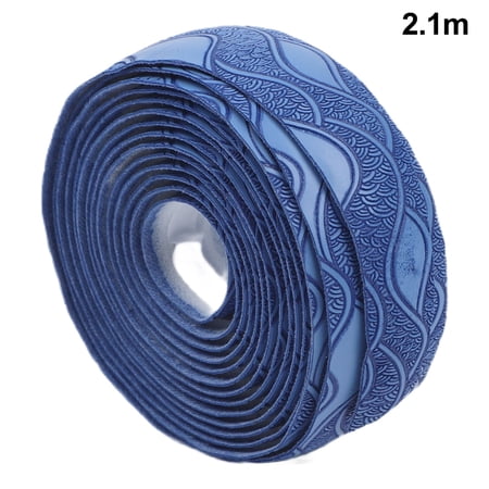 Sports Grip Strap for Fishing Rods Tennis & Badminton Rackets Bike Handlebars - Anti-Skid EVA PU Self- Wrap Tape 210cm Length(dark blue)