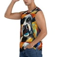 thumbnail image 3 of Easygdp Cow Men's Breathable Tank Tops Sleeveless Sporty T Shirts for Basketball, Mountaineering, Bodybuilding -3X-Large, 3 of 8