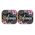 thumbnail image 7 of Daiia Floral Welcome Sign 2PCS Car Windshield Sun Shade, Foldable Sun Shield for Car Front Window, Auto Sun Blocker Visor Protector Universal for Truck SUV Pickup-Medium, 7 of 7