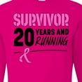 thumbnail image 4 of Inktastic Breast Cancer Survivor 20 Years and Running with Pink Ribbon Long Sleeve T-Shirt, 4 of 5