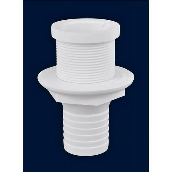 Attwood 3875C1 0.875in. Hole Polypropylene White Cockpit Drain for 1.5 in. Hose