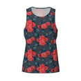 thumbnail image 4 of Haiem Rose Flowers Men Workout Tank Top Gym Bodybuilding Sleeveless Muscle T Shirts Athletic Tank Breathable Workout Shirt-, 4 of 9