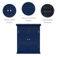 thumbnail image 3 of Teamson Home Glancy Removable Two-Door Wall Cabinet with Faux Louvered Doors, Navy, 3 of 8