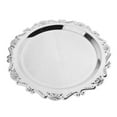 thumbnail image 3 of Round Metal Fruit Dish Pastry Plate Tea Dessert Serving Tray - , 30cm, 3 of 7