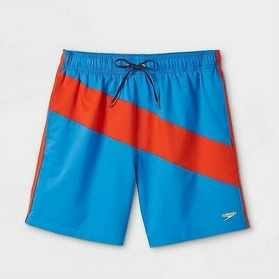 Speedo Men's 7.5" Volley Colorblock Swim Trunks - Red - Size XL