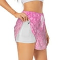 thumbnail image 2 of Bixox Women's Breast CancerN Ribbons Awareness pattern 2 in 1 Running Shorts - Lightweight Athletic Workout Gym Yoga Shorts Liner with Pockets - XX-Large, 2 of 7