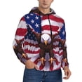 thumbnail image 2 of Lsque USA Eagle with Spread Wings Pattern Casual Men's Hoodie,Hooded Sweatshirt with Kangaroo Pocket,Pullover Hoodie-Medium, 2 of 7