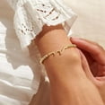 thumbnail image 2 of Gold Plated Bracelets for Women 14K Gold Plated Beaded Bracelets Stackable Bracelets for Women Gold Charm Bracelet Non Tarnish Gold Jewelry for Women Trendy, 2 of 6