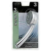 Bath Bliss 3-Function Monsoon Shower Head and Mounting Bracket