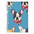 thumbnail image 2 of 2 Pcs French Bulldog with Scarf Spiral Notebooks 60 Sheets 120 Pages A5 Journal Notepad 8.3x5.7 Inch Thick Adjustable College Ruled Paper, 2 of 8
