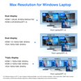 thumbnail image 3 of Estación de acoplamiento USB C con doble monitor 14 en 1 para Dell/HP/Lenovo, 3 of 7