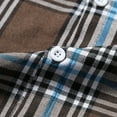thumbnail image 6 of Chiccall Men's Flannel Shirt Plaid Hoodie Casual Comfortable Long Sleeve Drawstring Button-Down Shirt for Men, 6 of 8