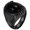 Black, variant on Men's Stainless Steel Vintage Punk Black Gemstone Ring Black Size 9