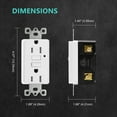 thumbnail image 5 of UCOMEN Decorator GFCI Receptacle with LED Indicator, Tamper Resistant, Weather Resistant, 15A, 125V, White 1 Pack, 5 of 6