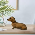 thumbnail image 6 of Dachshund Statue, Dachshund Figurine Dog Sculpture, Resin Statue Modern Artwork Animal Statue for Shelf Table Centerpieces Home Office Decor 17.5cmx6.5cmx11.5cm, 6 of 8