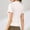 White, variant on TYGHBN High Elastic Yoga Short Sleeved Jacket Stand Collar Tight Sports Coat Short Sleeved Cardigan for Women T Neck Tops for Women Women Sports T Shirt Womens Solid Tee Shirts Tees Women and Shirt
