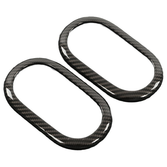 Bisel de Manija de Puerta Interior BuyWeek 2 Piezas Moldura Estilo Fibra de Carbono Durabilidad Extendida