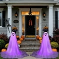thumbnail image 4 of JIhuahe Halloween Decorations Remote Controlled Glowing Ghost, Outdoor Yard Ornament, LED Phantom Stake for Lawn Scene,A, 4 of 5