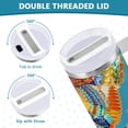 thumbnail image 4 of JSTEL Soaring Owl Rainbow Color 40 oz Tumbler Stainless Steel Water Bottle Vacuum Insulated Cup with Straw Lid & Handle For Travel Car Cup Holder, 4 of 8