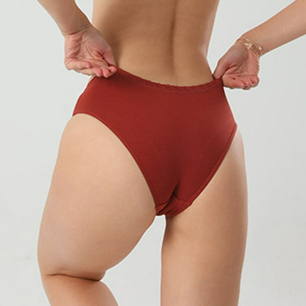 Women Briefs, Women Underwear Low Waist Elegant For Party Rusty Red M
