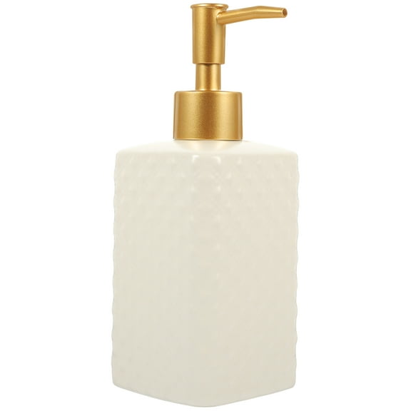 Liquid Hand Soap Dispenser Embossed Lotion Bottle Filling Soap Dispenser White Ceramics Travel