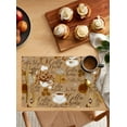 thumbnail image 2 of 4/6 Pcs Placemat Coffee Coffee Beans Coffee Cup Kitchen Placemat Home ration Dining Table Mats Coffee Coaster Mat, 2 of 5