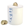 thumbnail image 2 of Evil Eye Piggy Bank, Evil Eye Borders Spirals Swirls Luck in Traditional Design Illustration, Ceramic Coin Bank Money Box for Cash Saving, 3.6" X 3.2", Pale Blue White Blue, by Ambesonne, 2 of 4