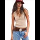 thumbnail image 1 of Camisetas Sin Mangas Acanaladas para Mujer, Camisetas de Verano Ajustadas con Cuello en V, Camisetas Casuales Básicas de Punto Sin Mangas Albaricoque XL, 1 of 7