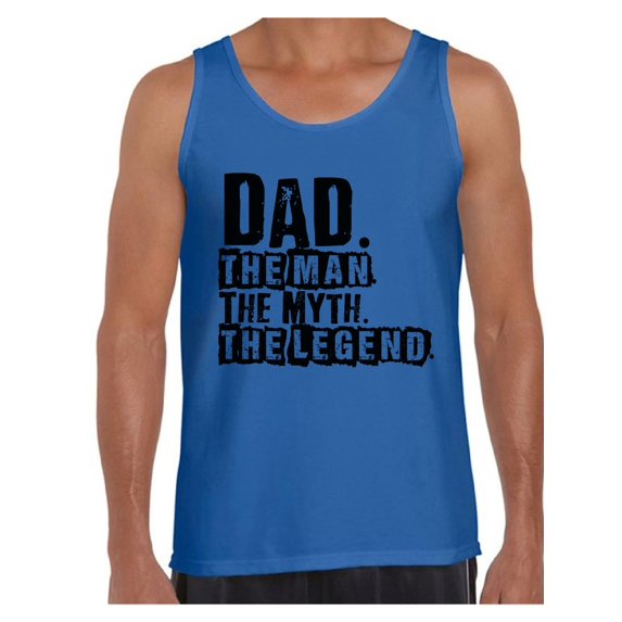 Awkward Styles Men's Dad The Man The Myth The Legend Cool Father`s Graphic Tank Tops