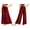 Burgundy, variant on Women Dance Pants Elegant Classical Modern Contemporary Lyrical Dance Practice Wide Leg Mesh Pants Ballet Performance Trousers Burgundy XS