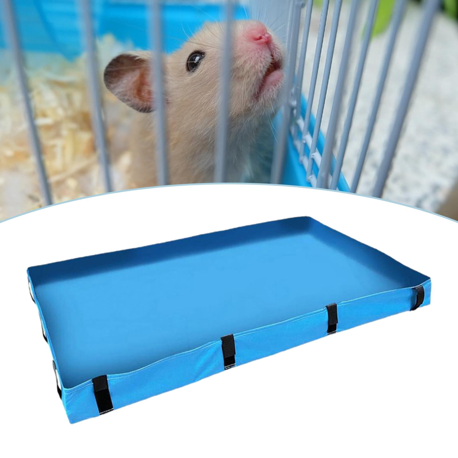 EHJRE Cage Bottom Cover Hamsters Habitat Guinea Pig Cage Bottom Cover Dwarf Bunnies Liners Bedding Washable Supplies Pet Hedgehog Squirrel Puppy Lin Blue