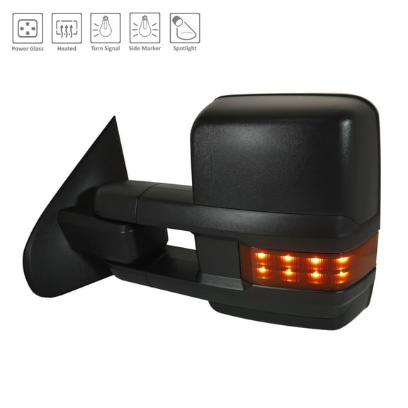 New Aftermarket Premium Driver Side Door Mirror Power Signal Heated Not Painted 84041601 fits 2014-2018 Chevrolet Silverado 1500