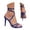 Blue, variant on Women High Heels Ankle Wrap Cross Strap Pointed Toe Slim High Heel Roman Sandals Elegant Summer Footwear ,Us Size:7
