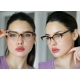 thumbnail image 4 of 2 Pairs Women Cateye 2 Tone Optical Frame Reading Glasses - Fashion Clear Lens Reader ZT106 +4.00, 4 of 5