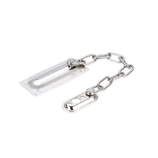 Cerradura de cadena de puerta de acero inoxidable de 2 piezas, cerradura protectora para interior