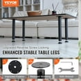 thumbnail image 2 of SKYSHALO 16" Solid Steel Adjustable Desk Legs Office Table Furniture Set of 4 Black, 2 of 9