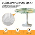 thumbnail image 6 of Lemon Fruit Elastic Fitted Round Table Cover Green Leaves Floral Waterproof Outdoor Tablecloth for Holiday Party, Picnic, Patio & Dining Fits Tables Up to 45"-54", 6 of 8