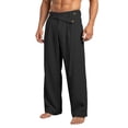 thumbnail image 2 of Yaoyar Mens Dress Pants Summer Casual Gurkha Suit Trouser Lightweight Retro Business Suit Pants Long for Men, 2 of 5