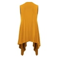 thumbnail image 2 of Made by Johnny Women's Lightweight Sleeveless Draped Open Cardigan M MUSTARD, 2 of 6