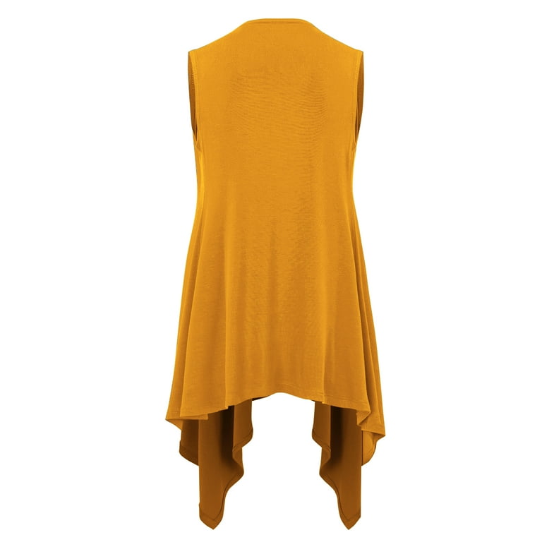 Mustard top sleeveless cardigan
