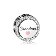 Family Love Mother Daughter Grandma Charm - 925 Sterling Silver Jewelry for Bracelets, Necklaces Perfect Gift for Family Bonding