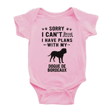 

Sorry I Can t I Have Plans With My Love Pet Dogue de Bordeaux Love Pet Dog Cute Baby Jumpsuits (Pink 3-6 Months)