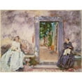thumbnail image 2 of John Singer Sargent 24x19 Black Ornate Framed Double Matted Museum Art Print Titled: The Garden Wall (1910), 2 of 5