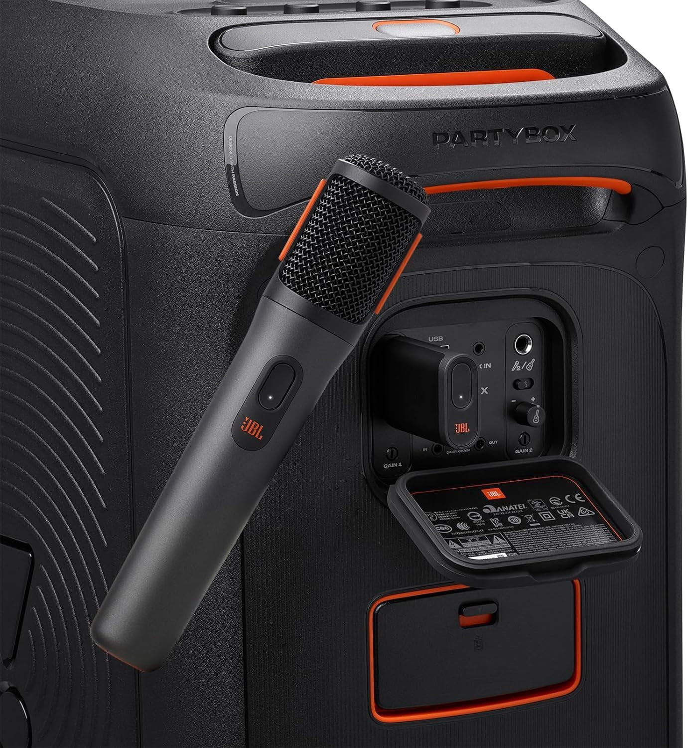 JBL PartyBox Wireless Mic - 2X Digital Wireless Microphones, Rechargeable Battery, Compatible with All PartyBox Speakers (Black) Including Winguard Protective Travel Case