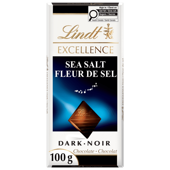 Chocolat noir Lindt EXCELLENCE Fleur de sel – Barre (100 g)