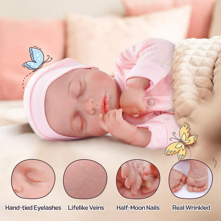  JIZHI Lifelike Reborn Baby Dolls - 18 Inch-Soft Body  Realistic-Newborn Baby Dolls American Sleeping Girl Real Life Dolls with  Clothes and Toy Accessories Gift for Kids Age 3+ : Toys 